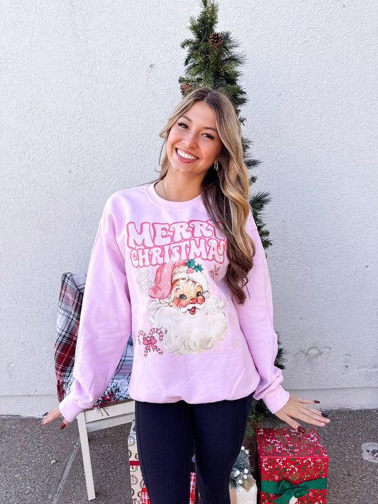 Pink Santa Merry Christmas