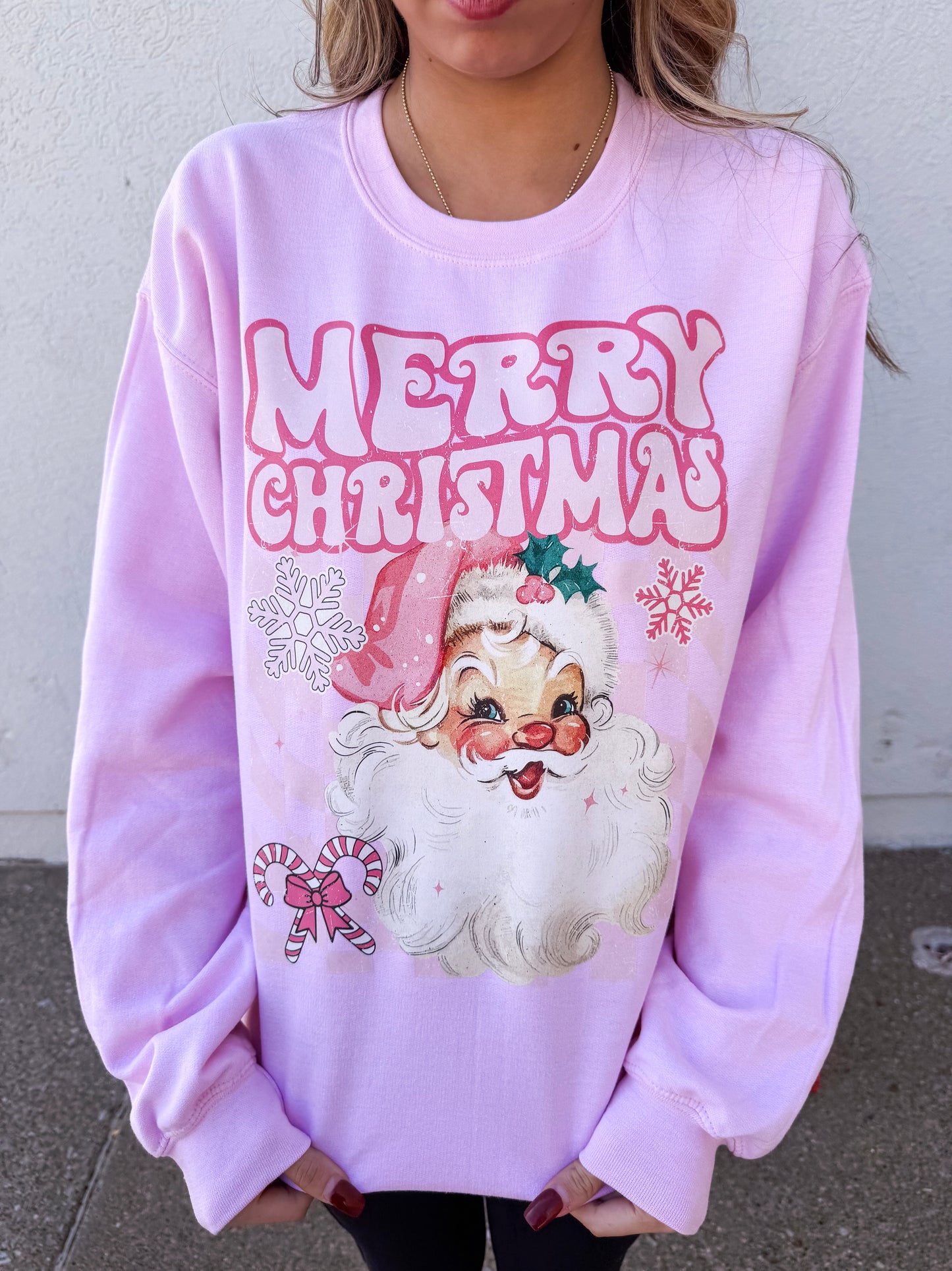 Pink Santa Merry Christmas