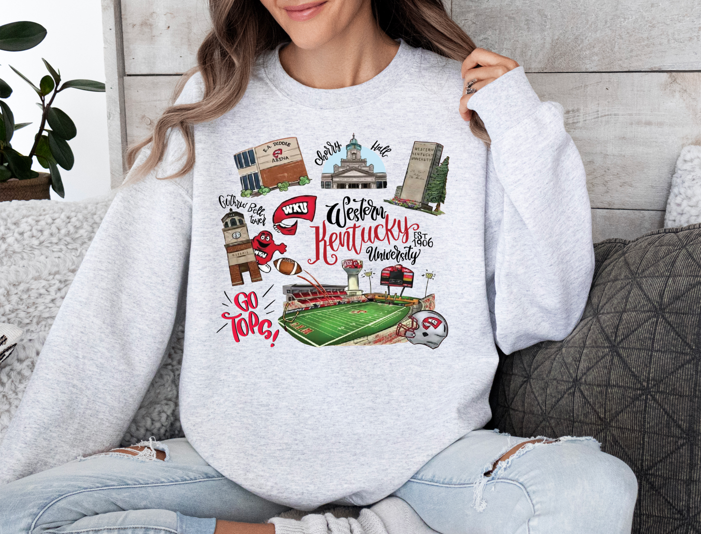 WKU Map Crewneck Sweatshirt