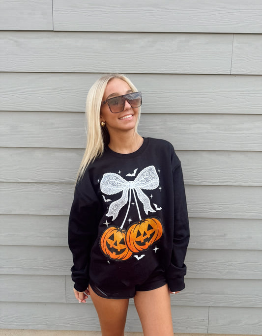 Pumpkin Bow Crewneck