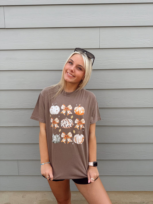 Pumpkin Bow Graphic Tee