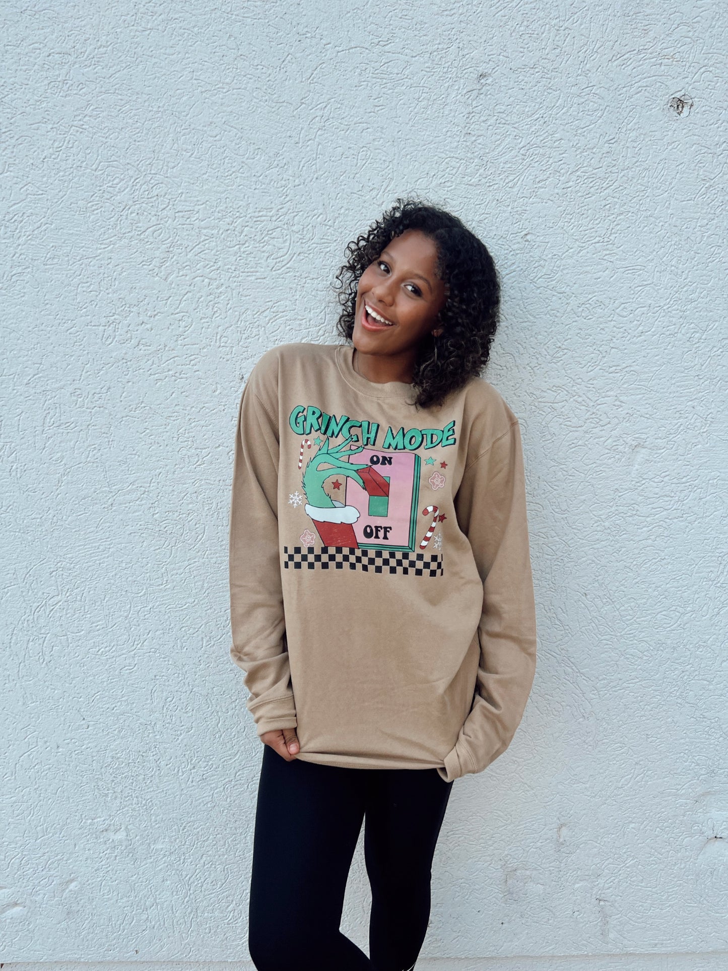 Grinch Mode On Christmas Crewneck Sweatshirt