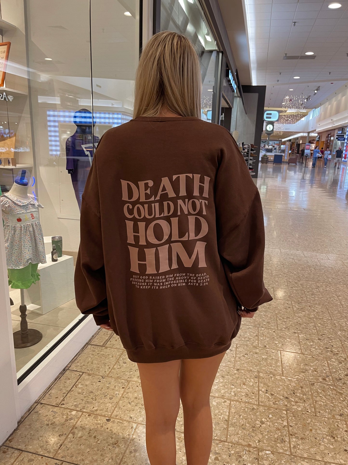 Death Could Not Hold Him Graphic Crewneck Sweatshirt
