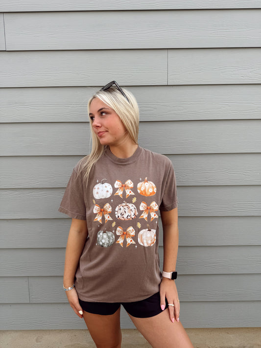 Pumpkin Bow Graphic Tee
