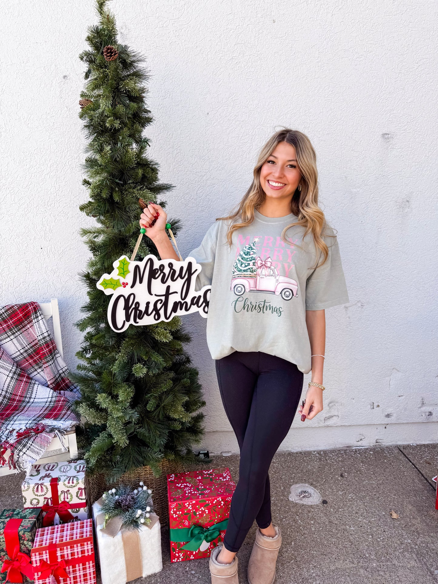 Merry Christmas Truck Tee