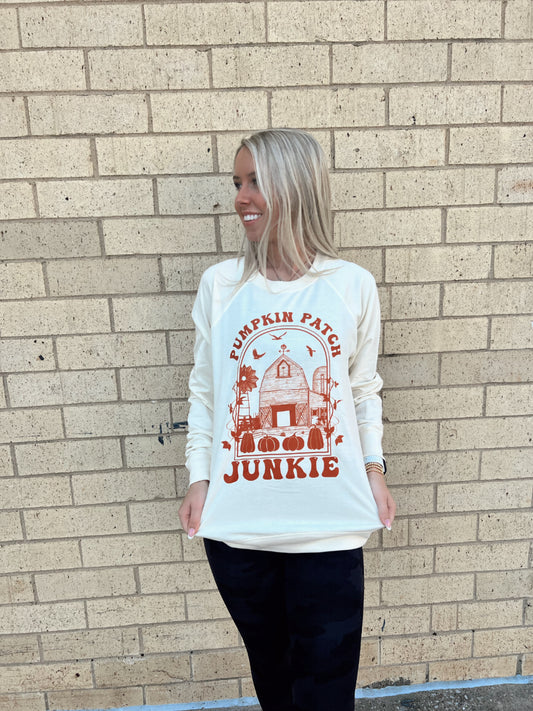 Pumpkin Patch Junkie Crewneck Sweatshirt