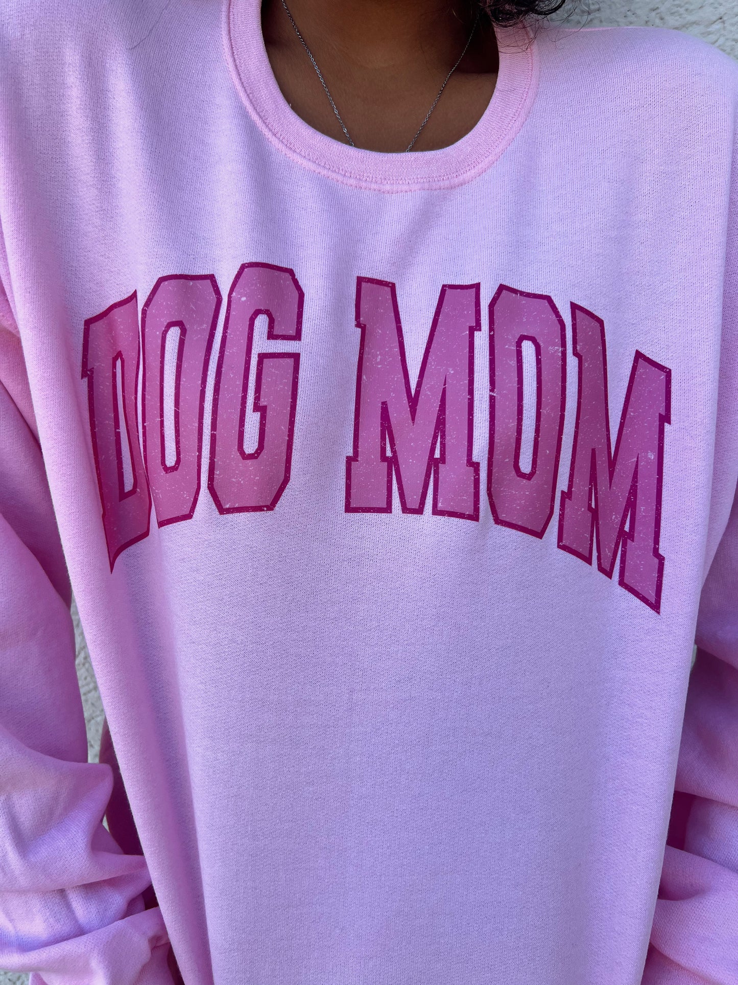 Pink Dog Mom Crewneck Sweatshirt